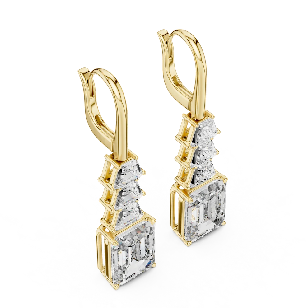 Celeste Emerald Diamond Drop Earrings