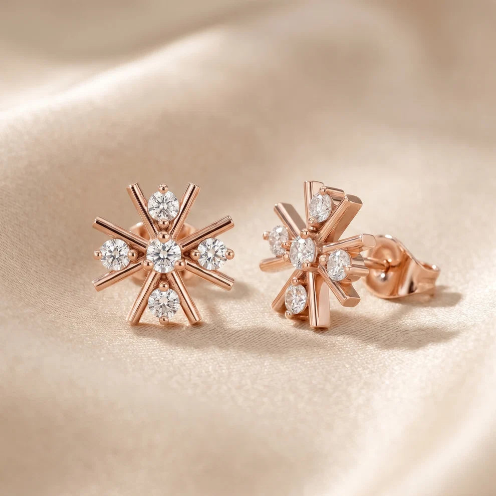 Bloom Cluster Round Diamond Earrings