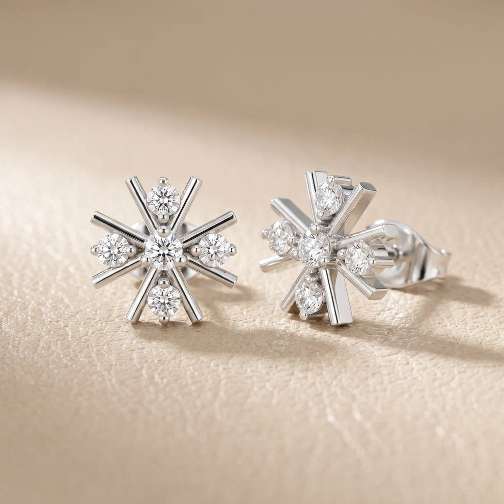 Bloom Cluster Round Diamond Earrings