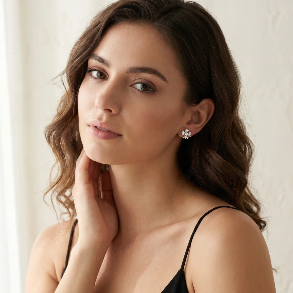 Bloom Cluster Round Diamond Earrings