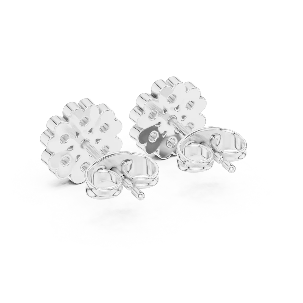Luminous Daisy Cluster Round Diamond Earrings