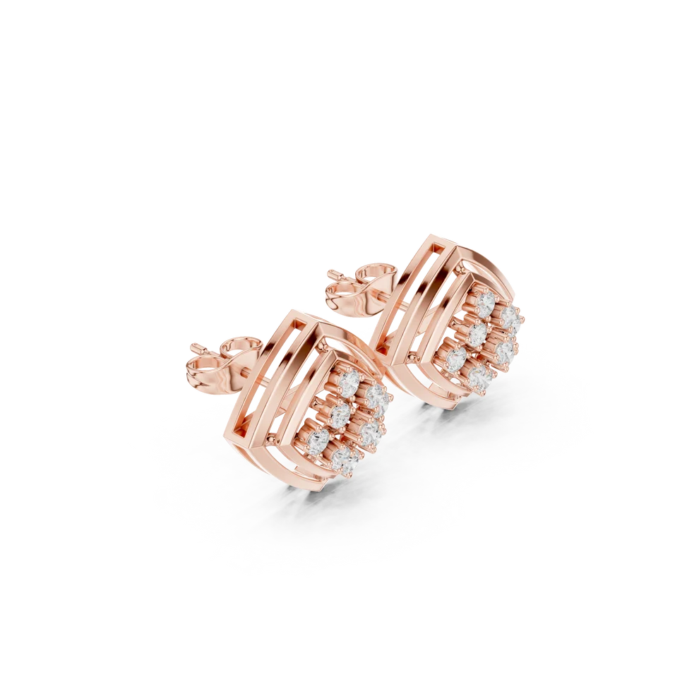 The Floating Round Round Diamond Earrings