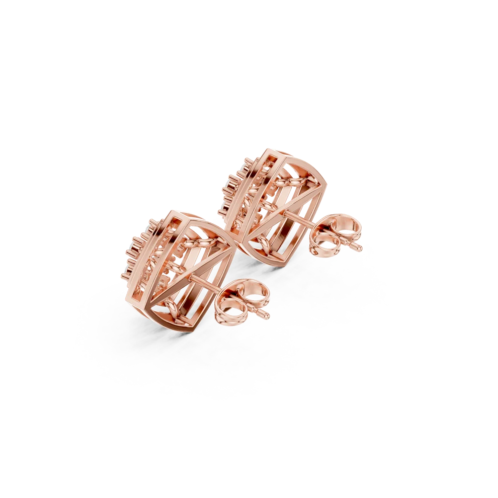 The Floating Round Round Diamond Earrings