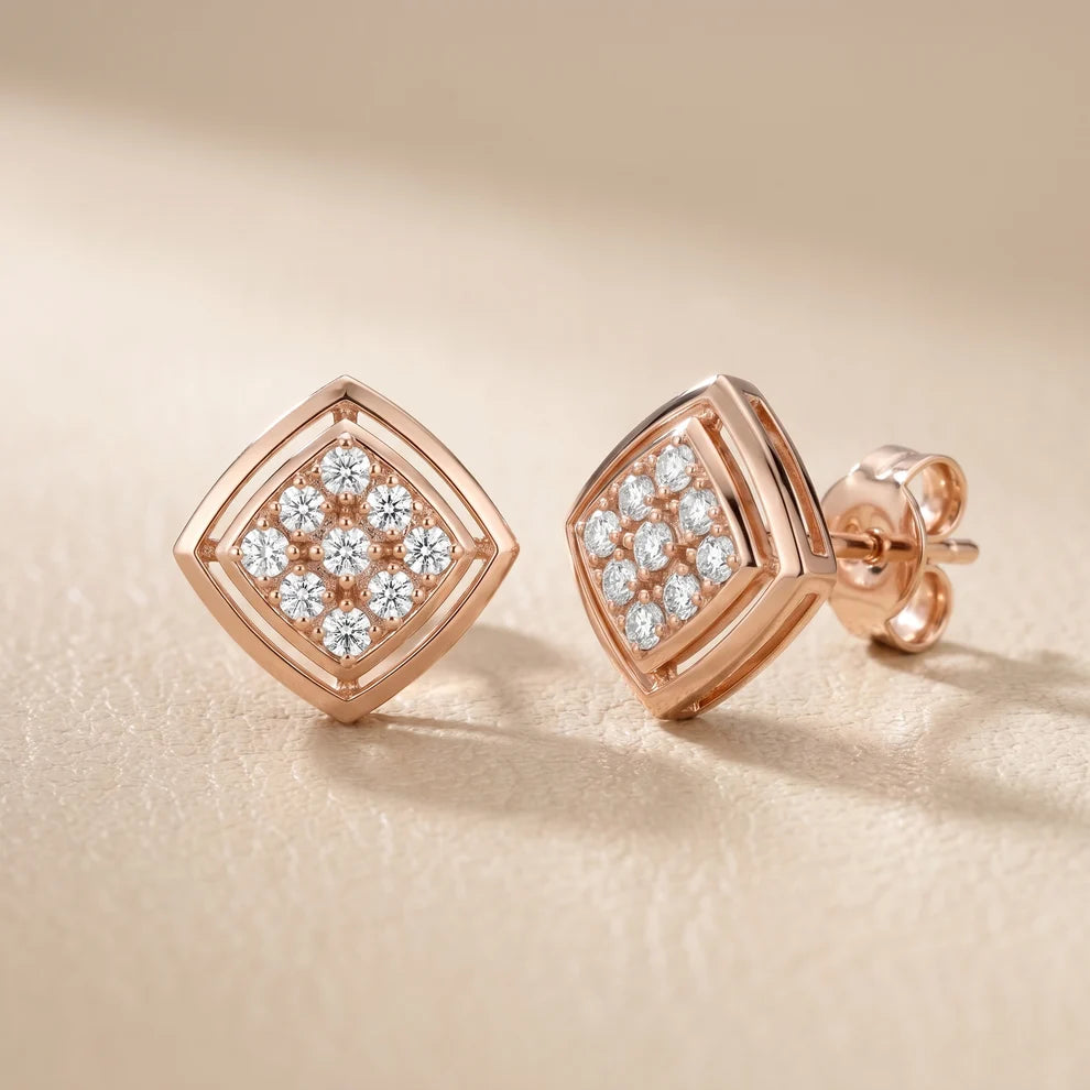 The Floating Round Round Diamond Earrings