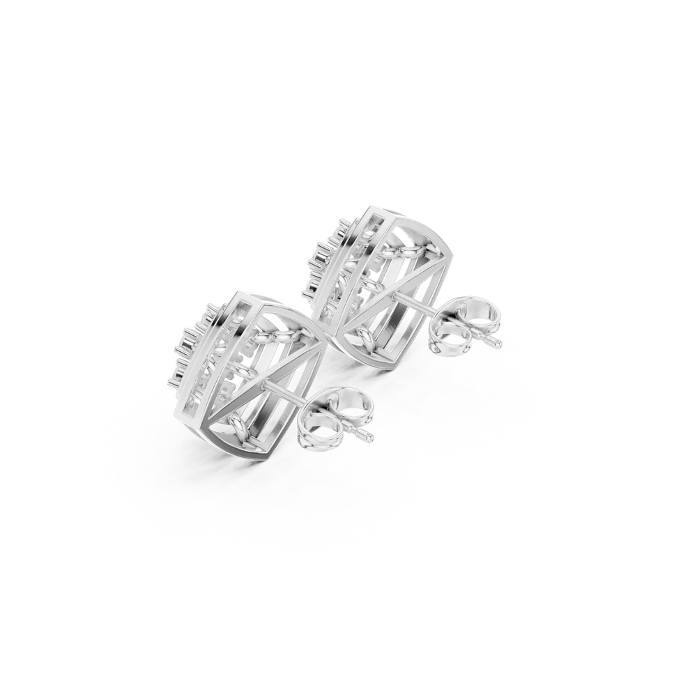 The Floating Round Round Diamond Earrings