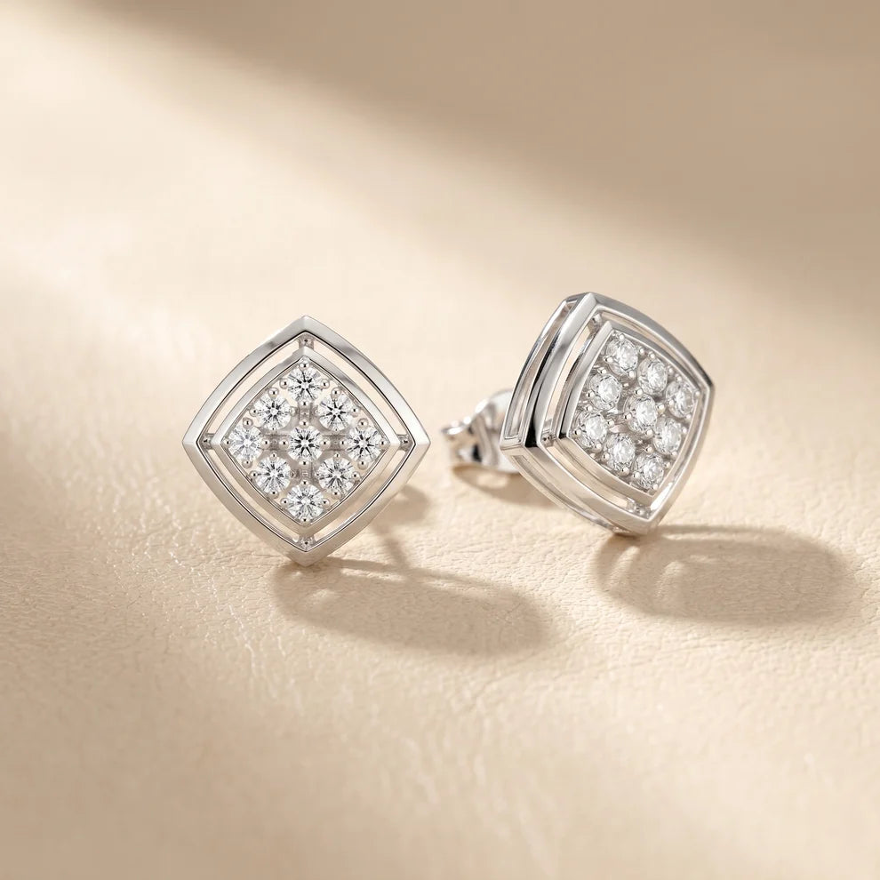 The Floating Round Round Diamond Earrings