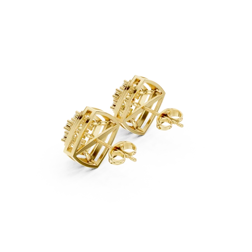 The Floating Round Round Diamond Earrings
