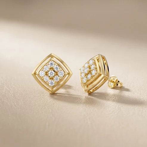 The Floating Round Round Diamond Earrings