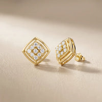 The Floating Round Round Diamond Earrings
