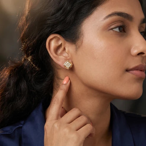 The Floating Round Round Diamond Earrings
