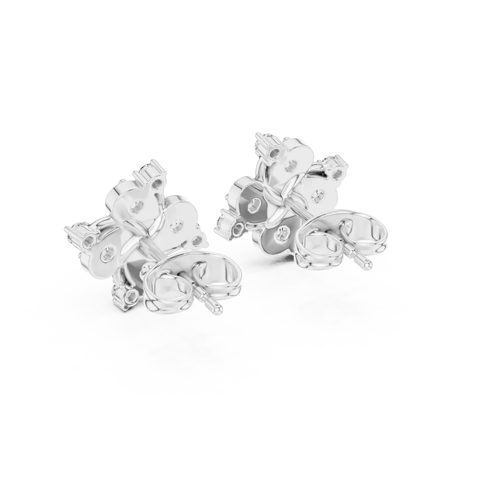The Abstract Blossom Round Diamond Earrings