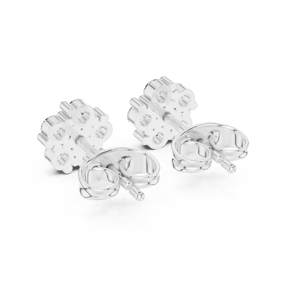 Stella Bloom Round Diamond Earrings