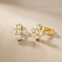 5-Stone Round Diamond Clove Earrings