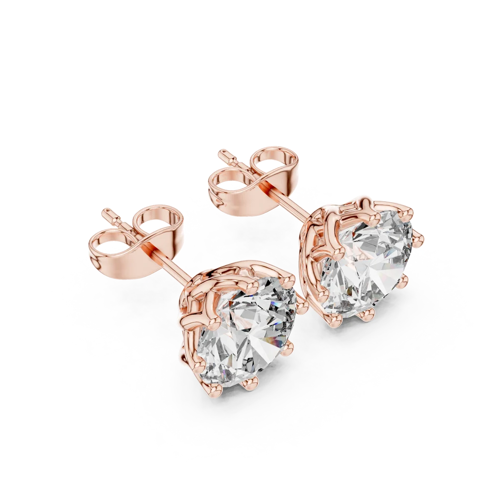Imperial Solitaire Round Diamond Earrings