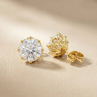 Imperial Solitaire Round Diamond Earrings