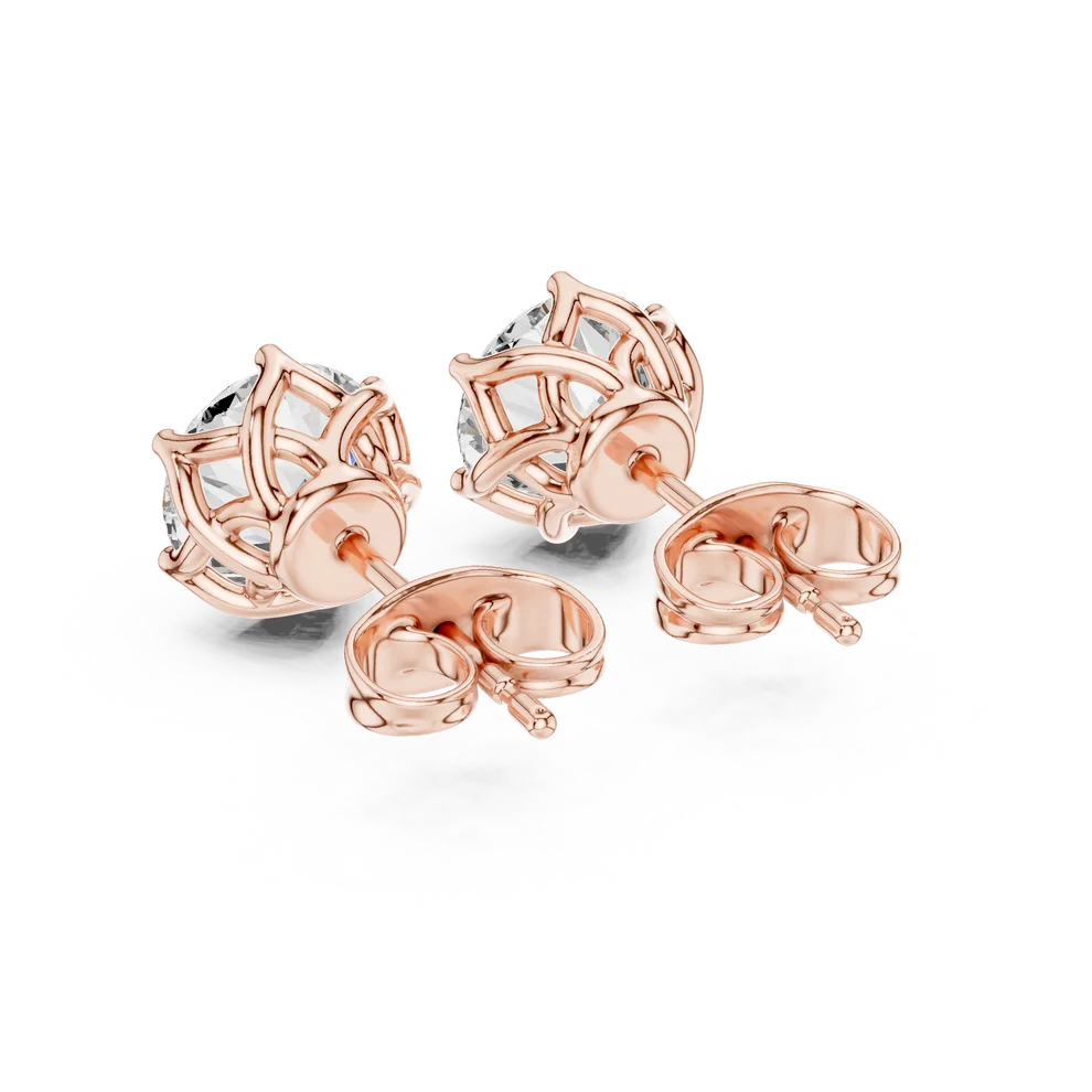 Petal Round Diamond Earrings
