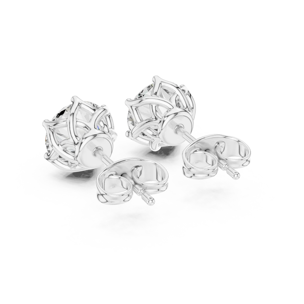 Petal Round Diamond Earrings