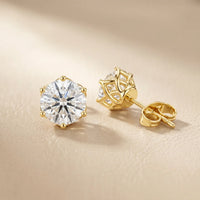 Petal Round Diamond Earrings