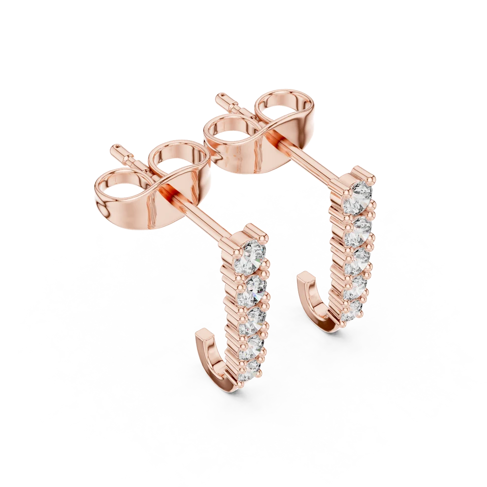Iris Five-Stone Round Diamond Earrings