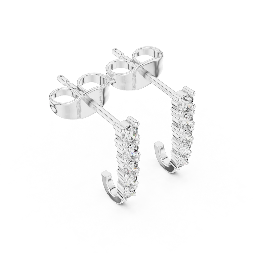 Iris Five-Stone Round Diamond Earrings