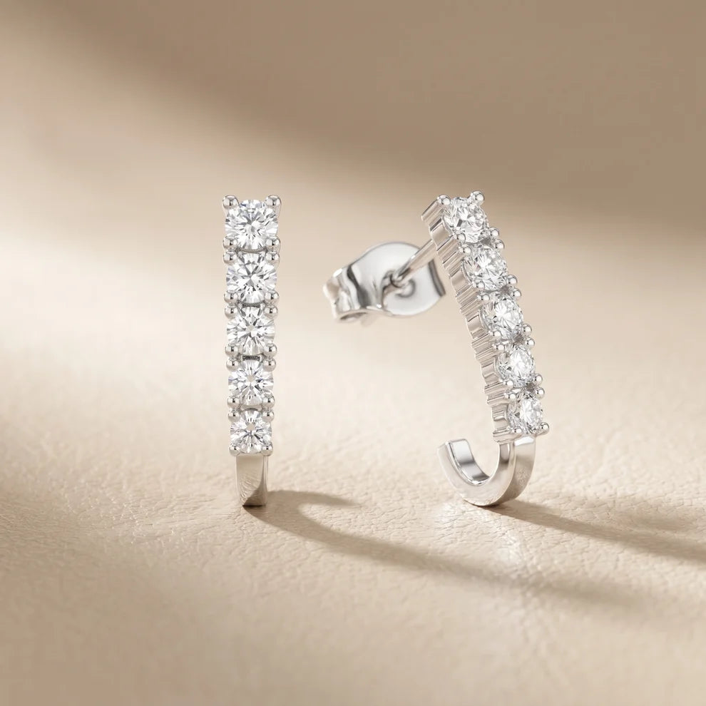 Iris Five-Stone Round Diamond Earrings