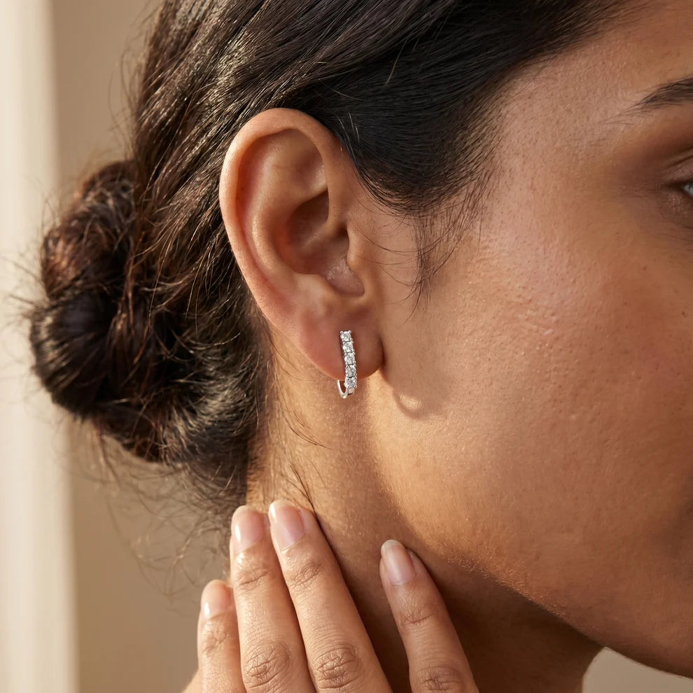 Iris Five-Stone Round Diamond Earrings