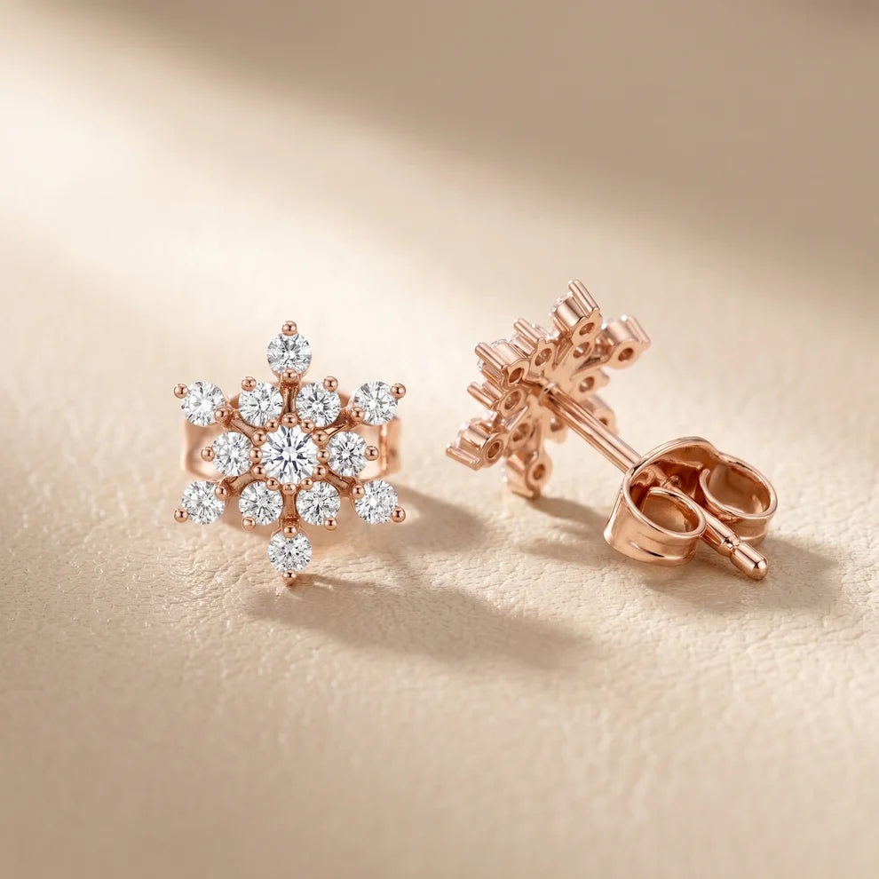 Borealis Cluster Round Diamond Earrings