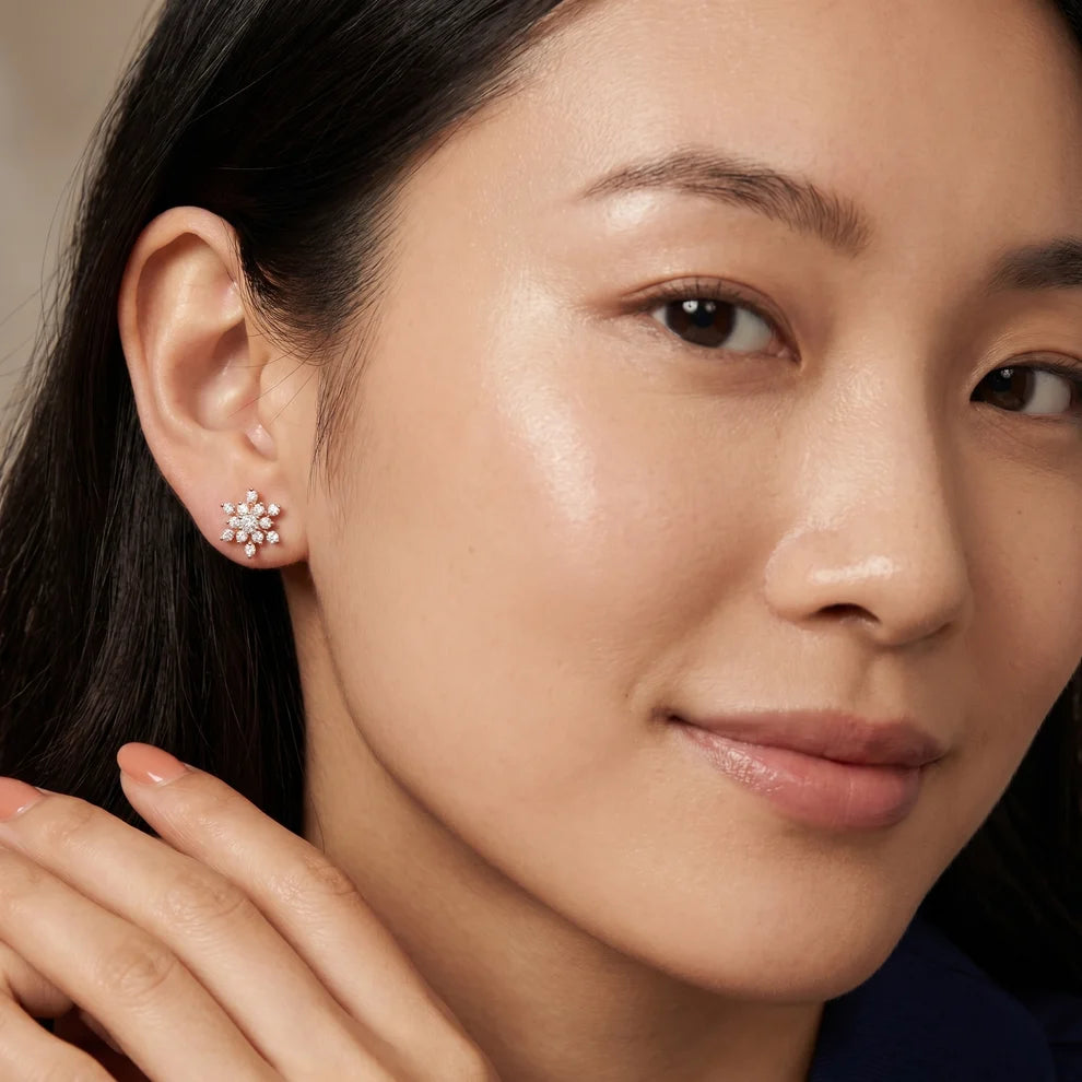 Borealis Cluster Round Diamond Earrings
