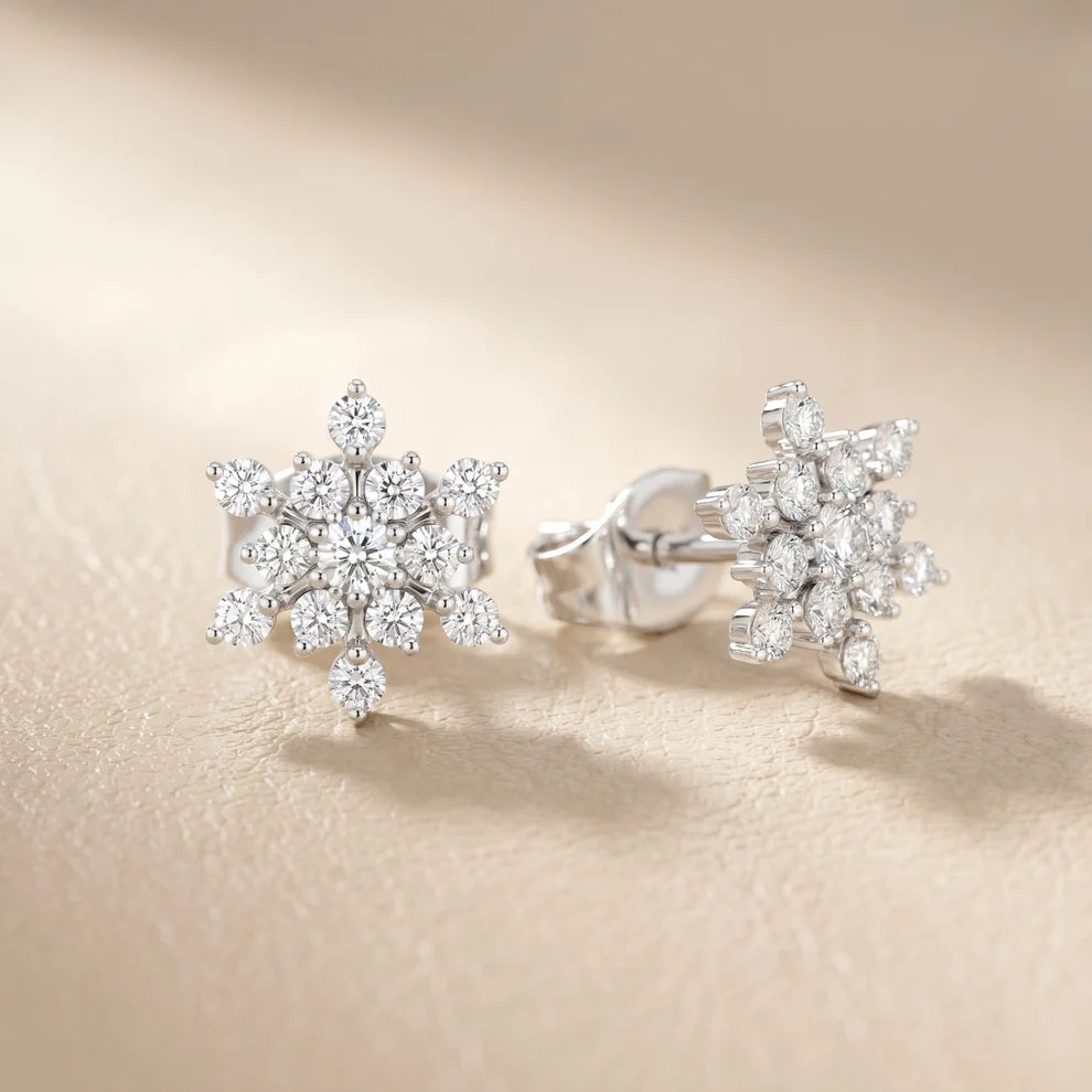 Borealis Cluster Round Diamond Earrings
