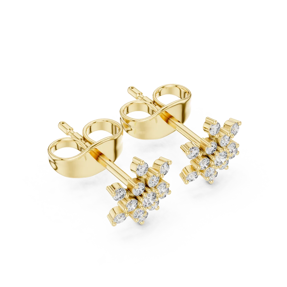 Borealis Cluster Round Diamond Earrings
