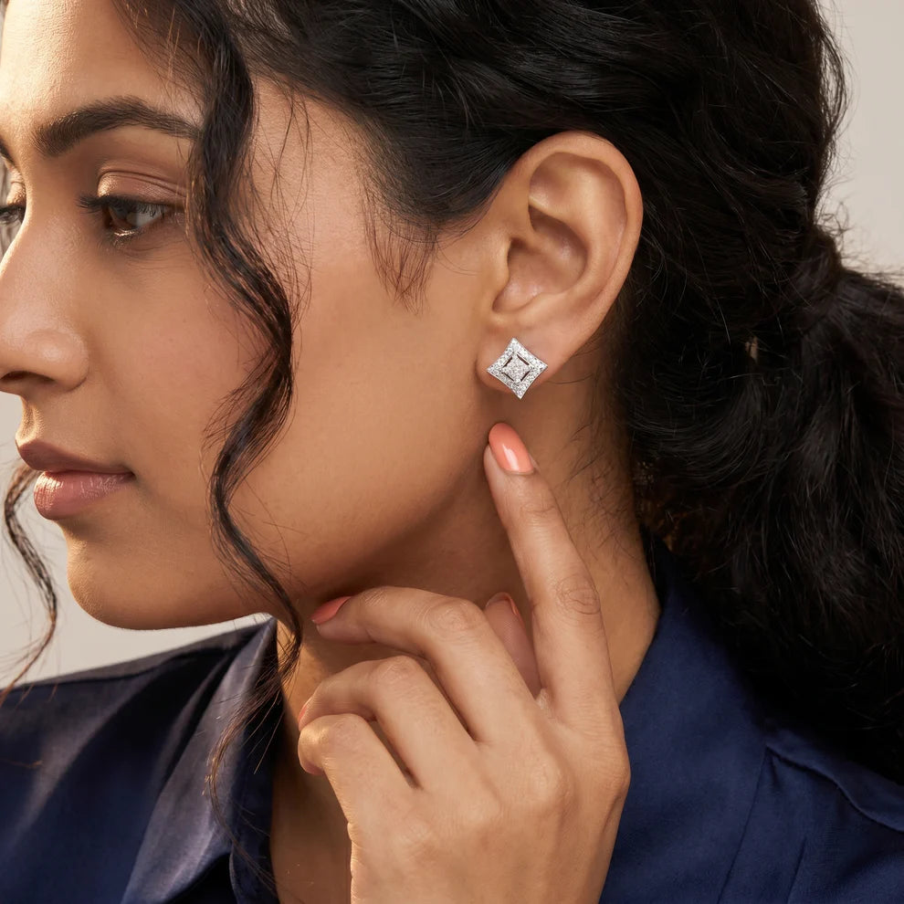 The Elara Diamond Stud Earrings