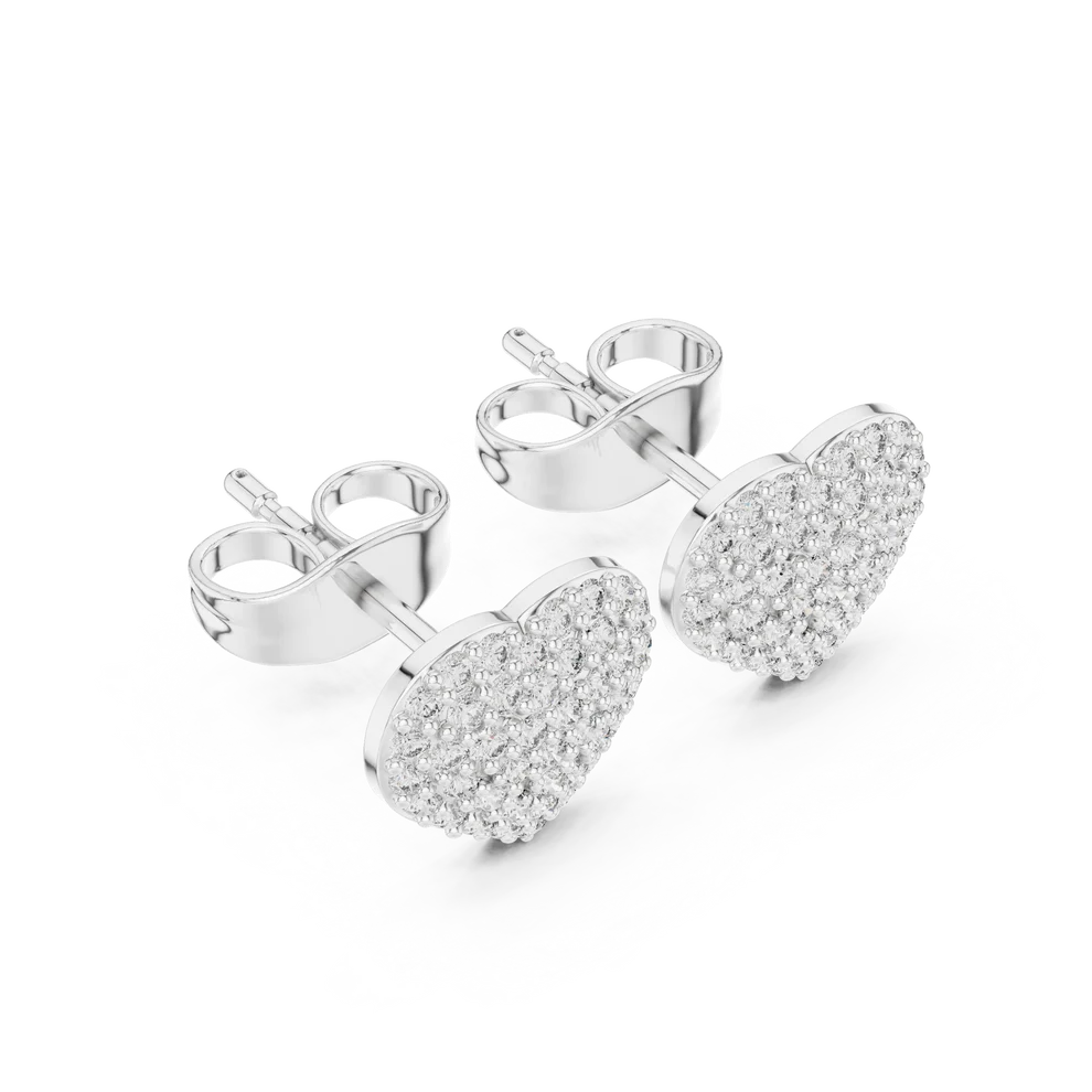 Amour Pave Round Diamond Earrings