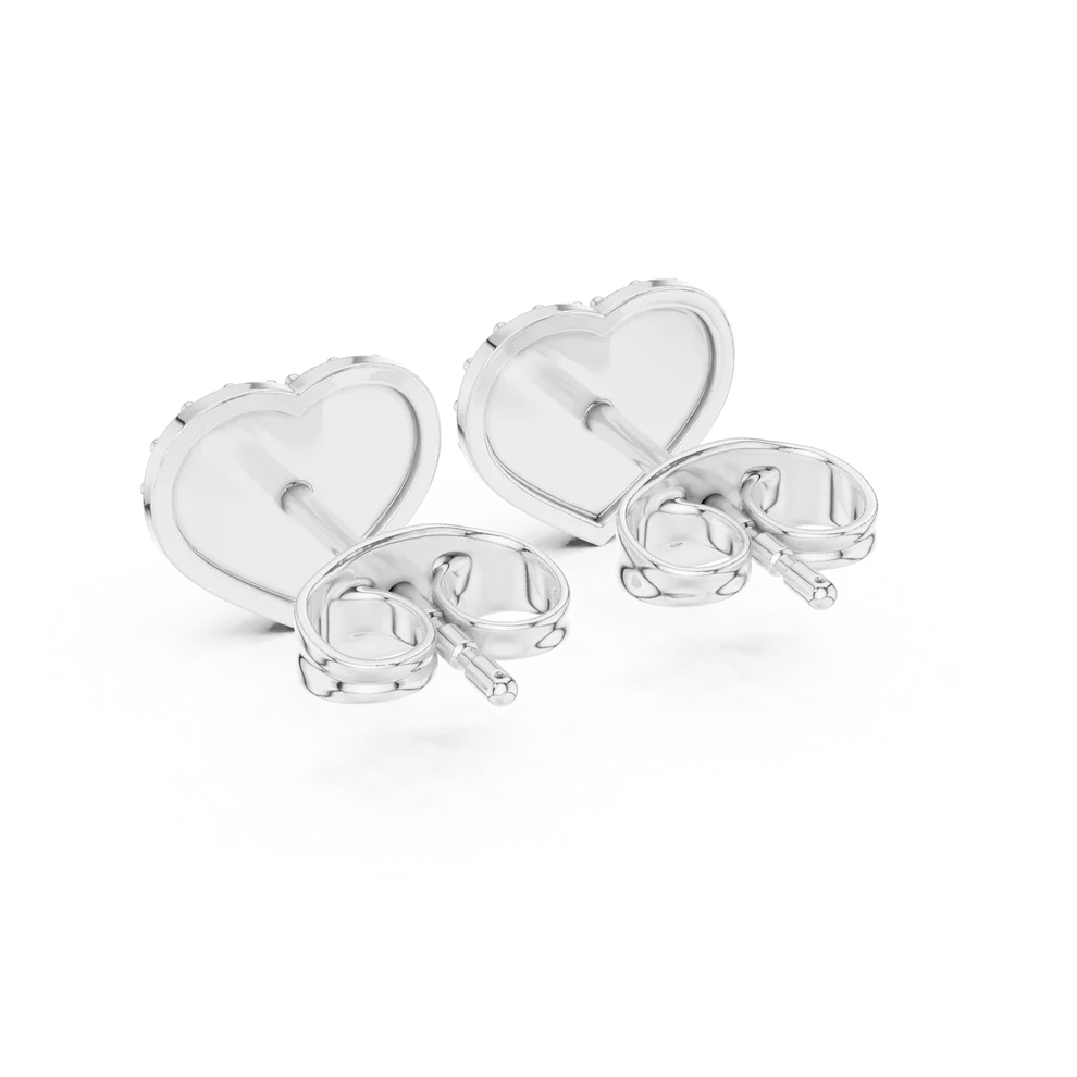 Amour Pave Round Diamond Earrings