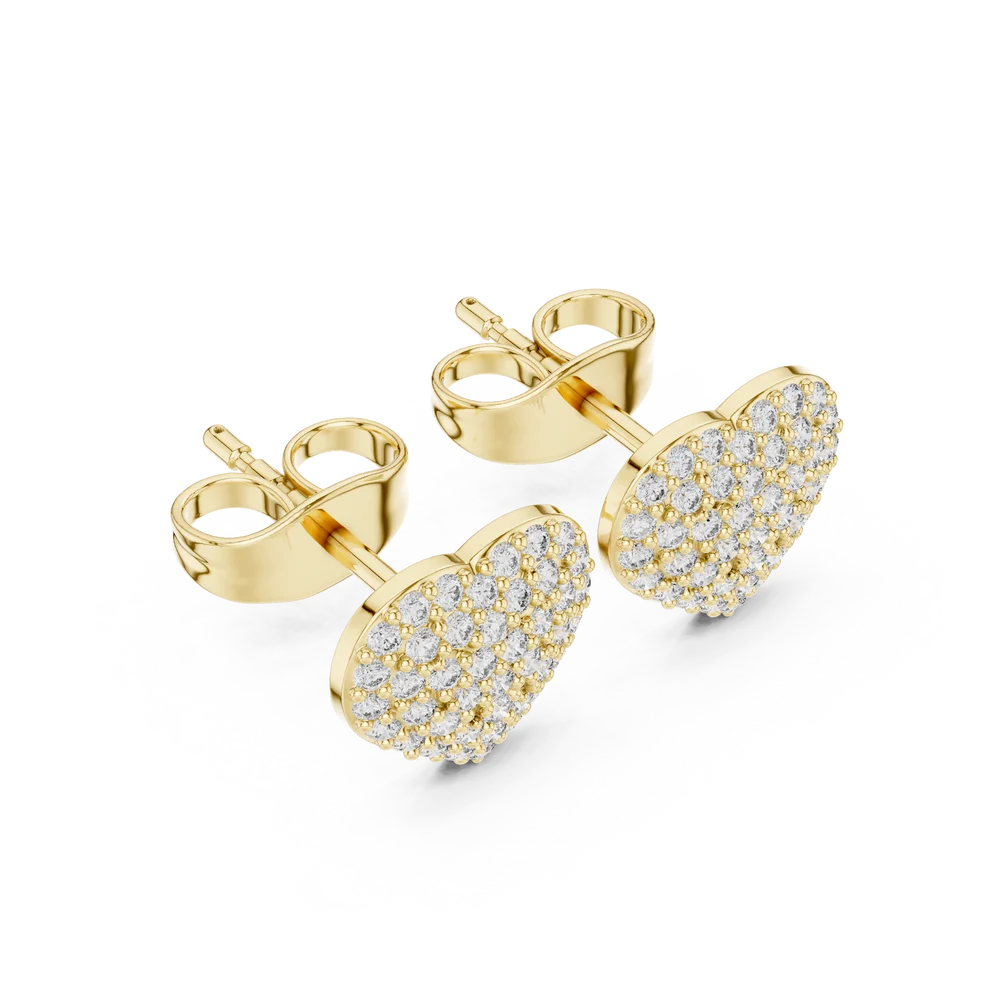 Amour Pave Round Diamond Earrings