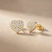 Amour Pave Round Diamond Earrings