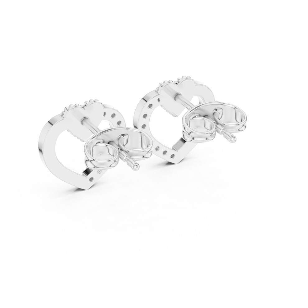 Petal Beaded Round Diamond Earrings