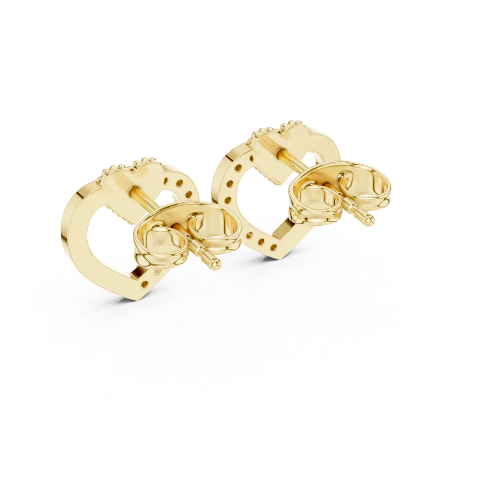 Petal Beaded Round Diamond Earrings