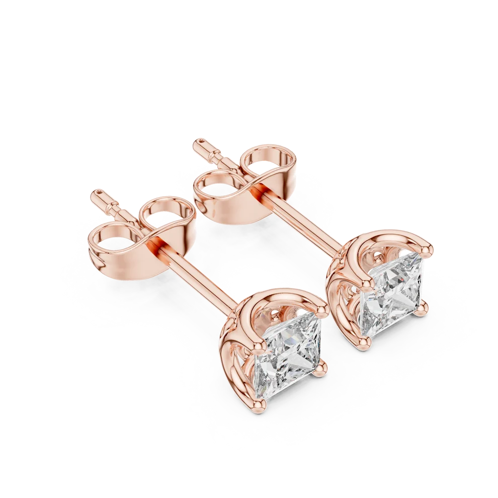 Eternal Facet Princess Diamond Earrings