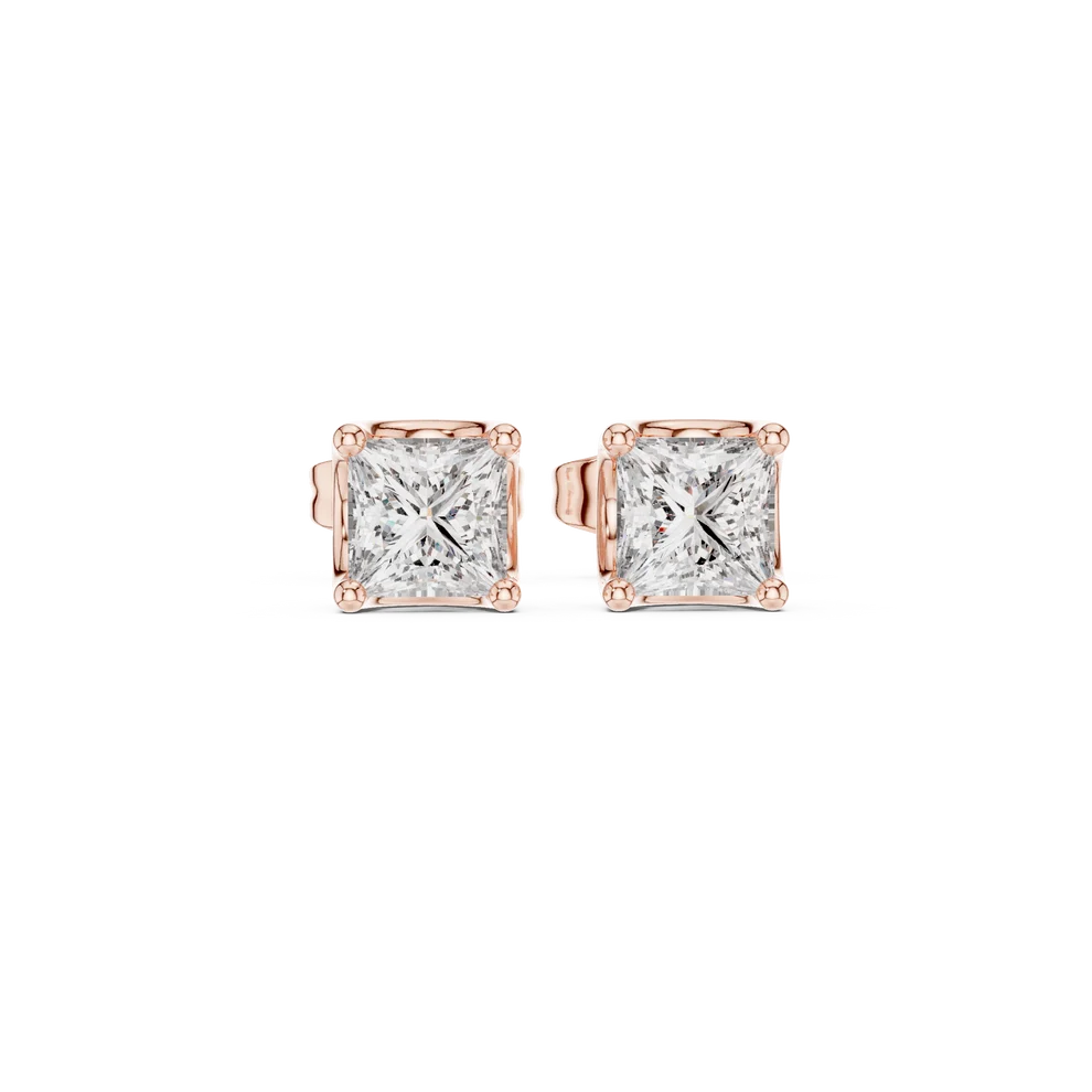 Eternal Facet Princess Diamond Earrings