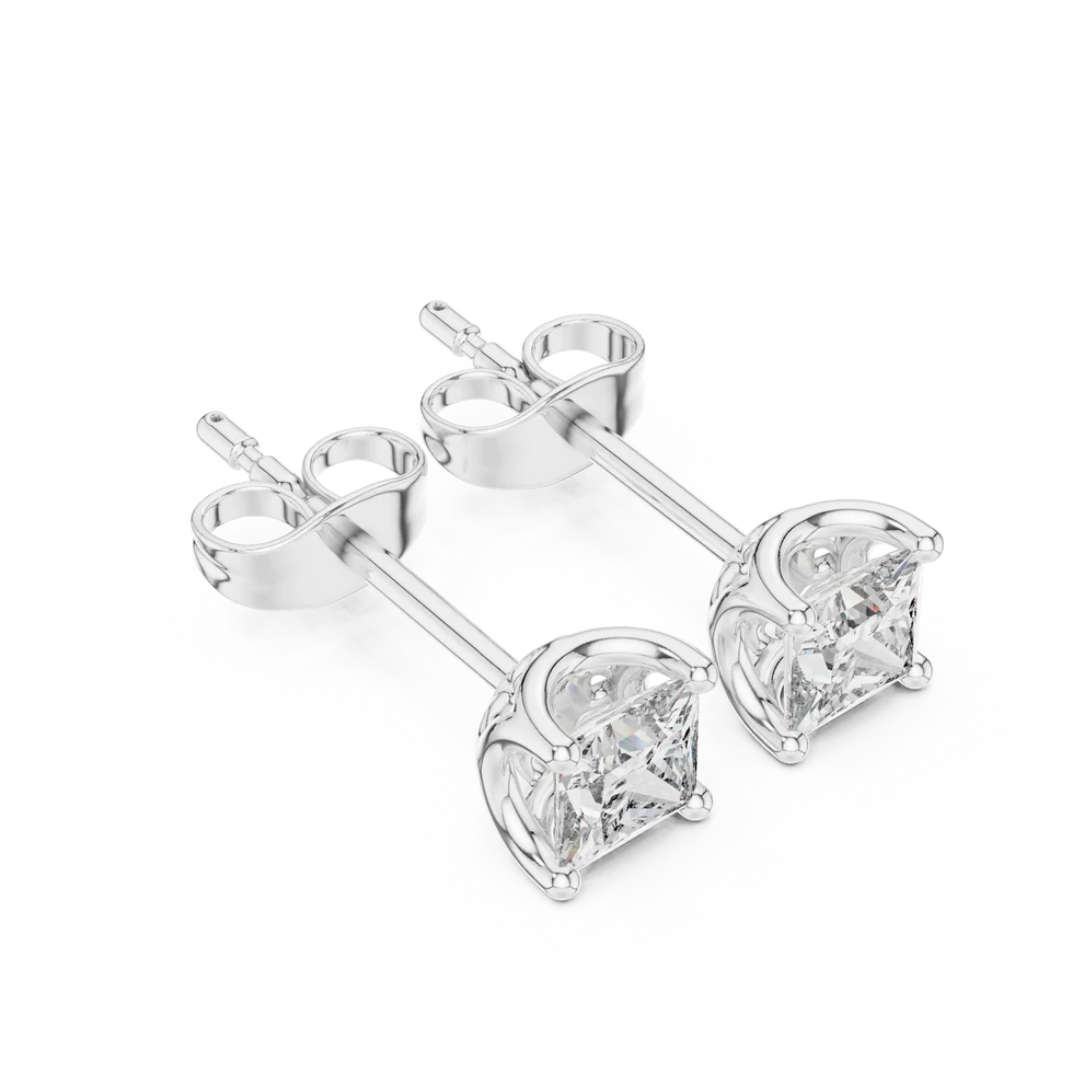 Eternal Facet Princess Diamond Earrings