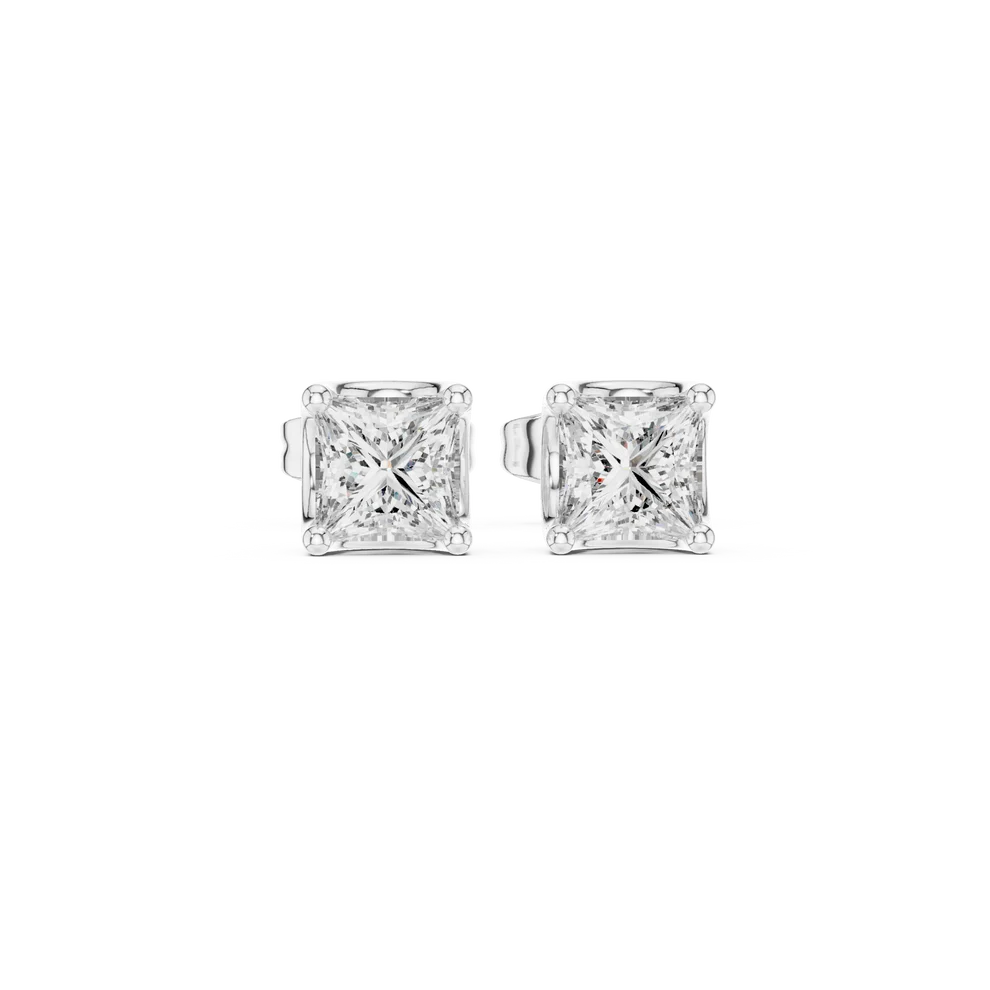 Eternal Facet Princess Diamond Earrings