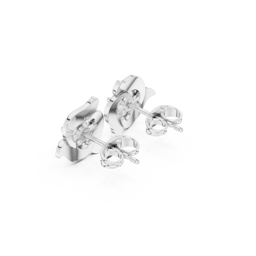Sculpted Petal Round Diamond Earrings
