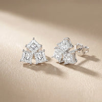 Juno Cluster Princess Diamond Earrings