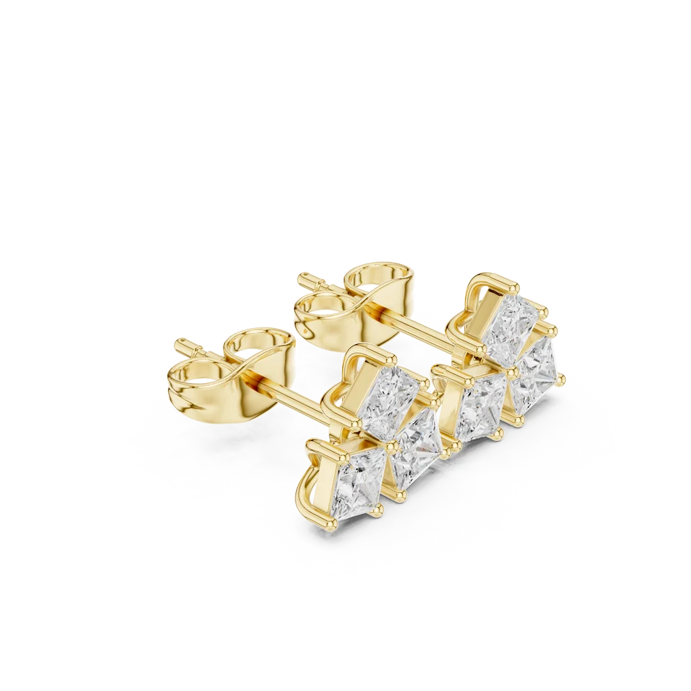 Juno Cluster Princess Diamond Earrings