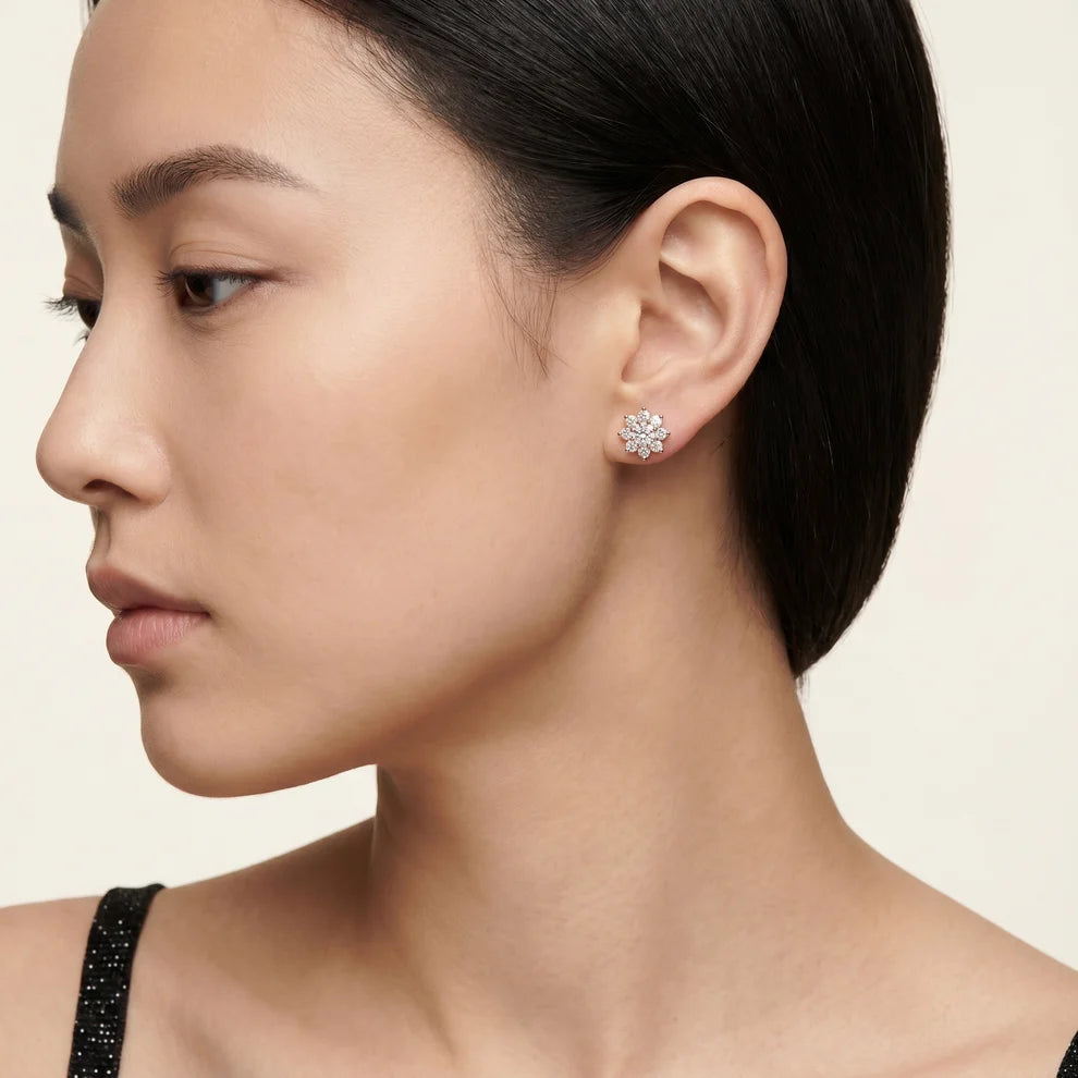 Vintage-Inspired Round Diamond Earrings