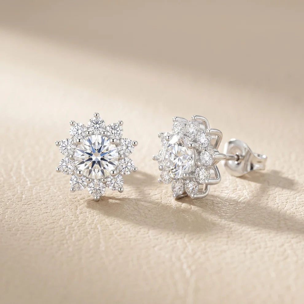 Vintage-Inspired Round Diamond Earrings