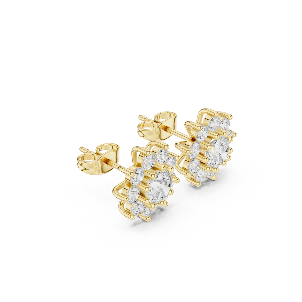 Vintage-Inspired Round Diamond Earrings