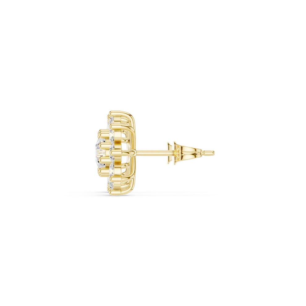 Vintage-Inspired Round Diamond Earrings