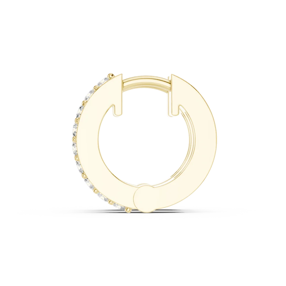 Whispering Light Round Diamond Hoop Earrings
