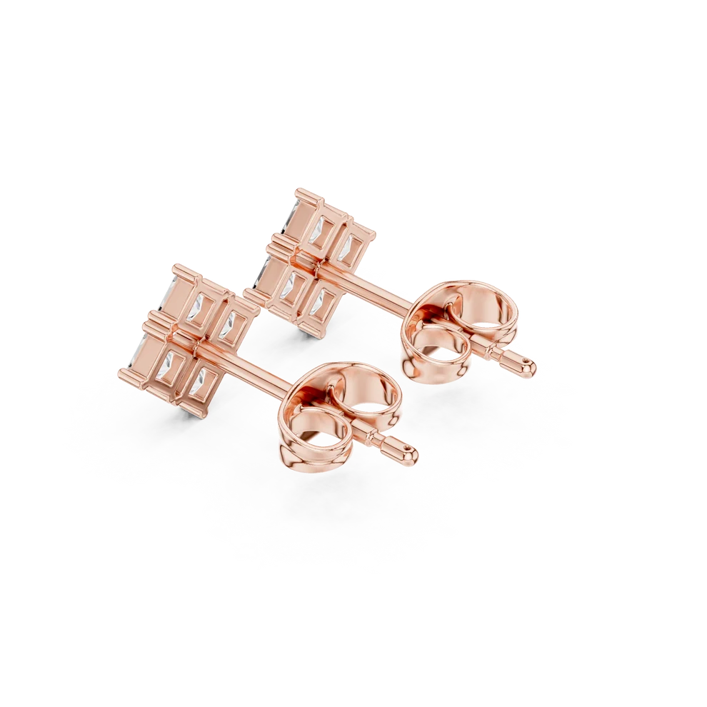 Bloom Cluster Princess Diamond Earrings